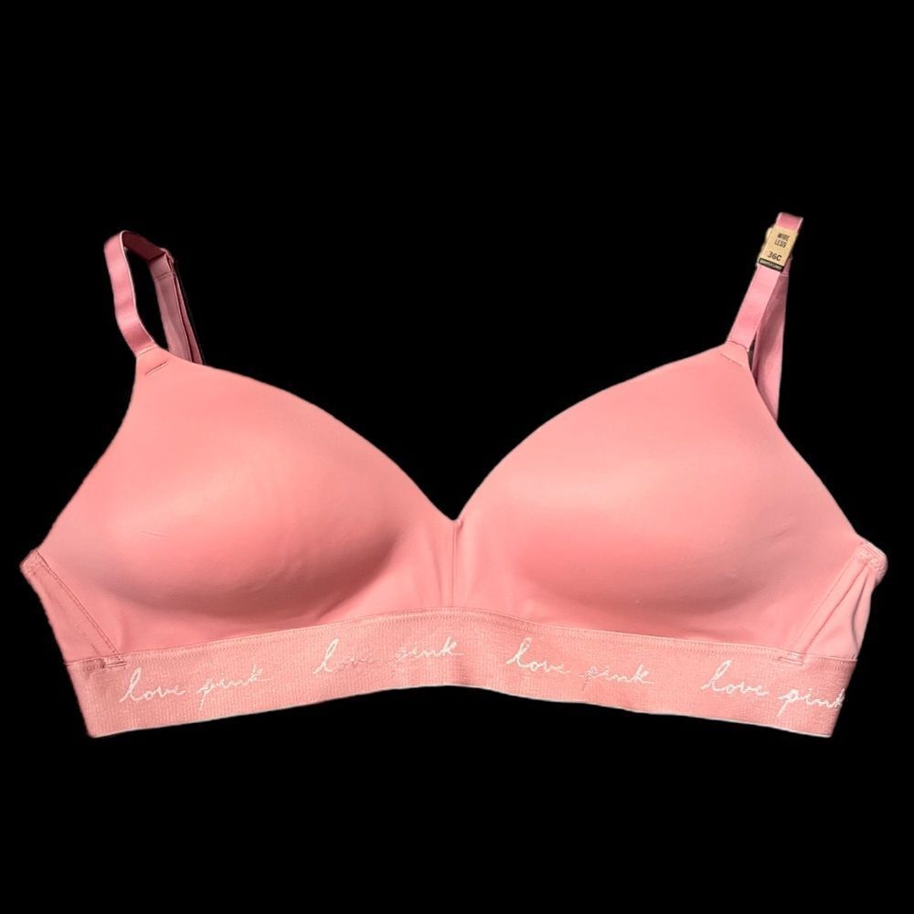 Victorias Secret PINK Wear Everywhere wireless Lightly Lined bra Coral